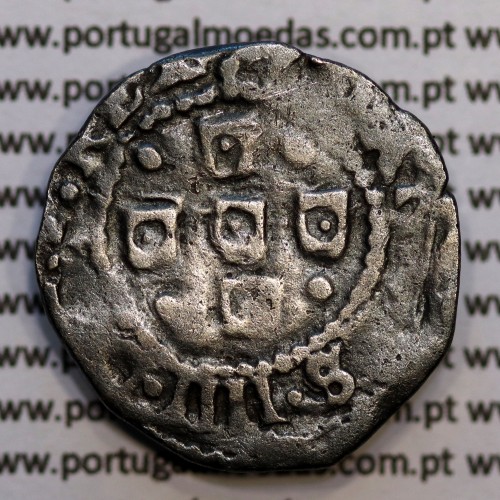 Meio Tostão prata D. João IV 1640-1656, não classificada A. Gomes, Legenda: •IOANNES•IIII•DG•REX / •IN HOC SIGNO VINCES