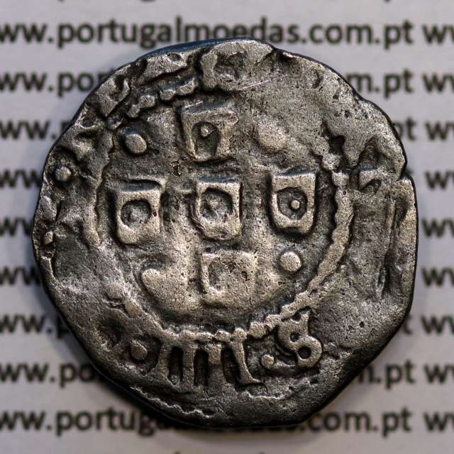 Meio Tostão prata D. João IV 1640-1656, não classificada A. Gomes, Legenda: •IOANNES•IIII•DG•REX / •IN HOC SIGNO VINCES
