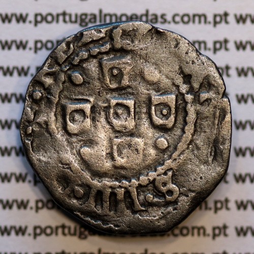 Meio Tostão prata D. João IV 1640-1656, não classificada A. Gomes, Legenda: •IOANNES•IIII•DG•REX / •IN HOC SIGNO VINCES