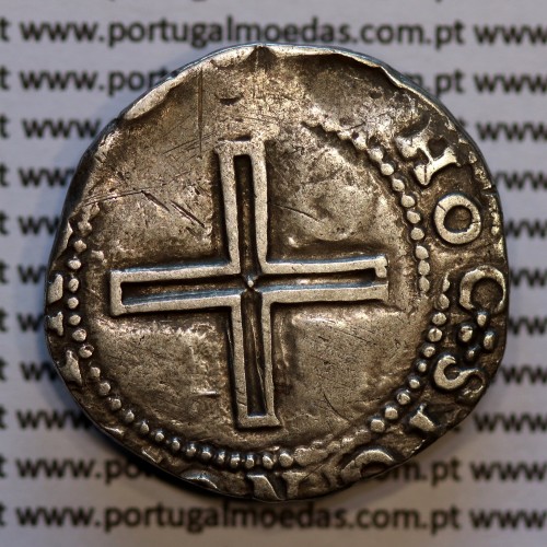 Tostão prata D. João IV 1640‑1656 – Reverso (variação de brilho 1) – Ref. MQ.4D.AG.J4.74.05.A1