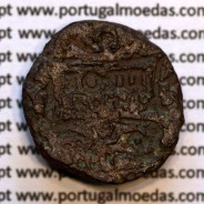 Real cobre D. João III 1521-1557, Coroa sem arruelas, Legenda: ✘R ✘ / IO•III - R•P•A