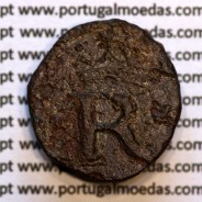 Real cobre D. João III 1521-1557, Coroa sem arruelas, Legenda: ✘R ✘ / IO•III - R•P•A