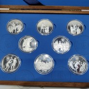 Andorra, coleção completa 8 moedas de 10 Diners 1999 Prata PROOF, World Coins Andorra KM156, 157, 158, 159, 160, 161, 162, 163