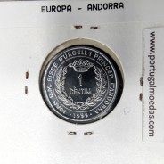 Andorra 1 Centim 1999 Alumínio, Joan Martí i Alanis FAO, World Coins Andorra KM 171