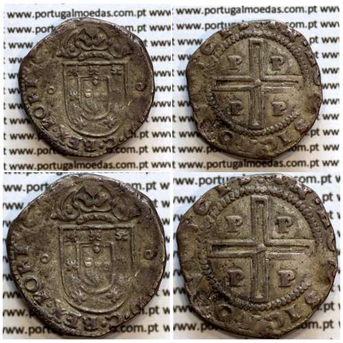 Silver coin Tostão D. João IV 1640-1656, Porto, Legend: ✤IOANNES•IIII•D•G•REX•PORTVGALIE / ✤IN•HOC•SIGNO•VINCES, Portugal KM 44
