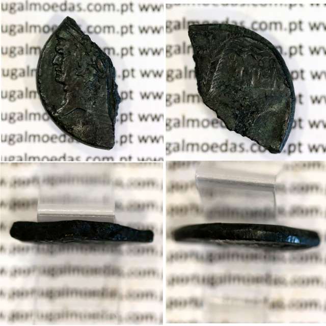 Augustus e Agripa, 1/2 Asse de Nemausus, 20 a.C. a 10 d.C., Legenda (IMP DIVI F / COL NEM), RIC 158, RPC 524, Sear 1729, Cohen 7