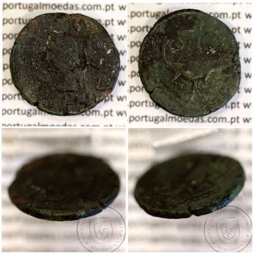 Augustus e Agripa, Asse bronze, Nemausus, 20 a.C. a 10 d.C., Legenda: IMP DIVI F / COL NEM, RIC 156, RPC 523, Sear 1729, Cohen 7