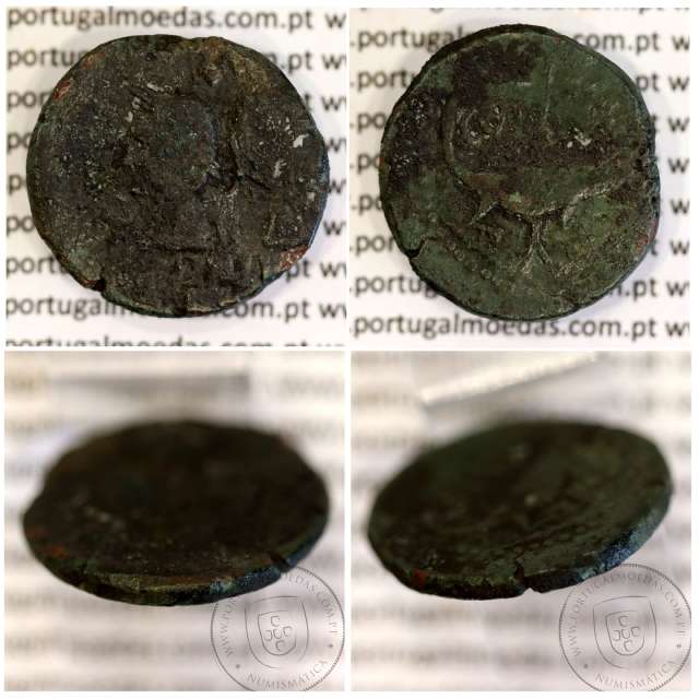 Augustus, with Agrippa, Nemausus, AE As / Dupondius,  20 BC to 10 AD, (IMP DIVI F / COL NEM), RIC 156, RPC 523, Sear 1729