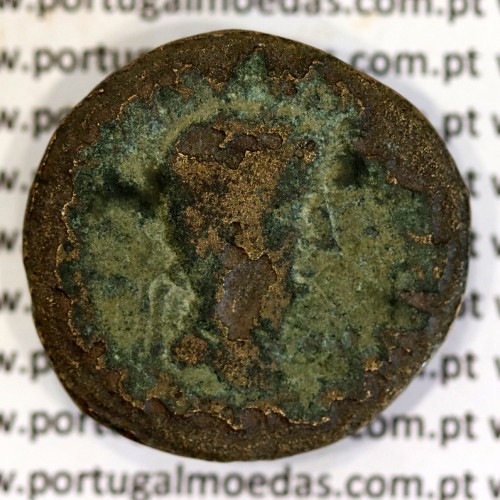 Augustus, Asse Æ, Calagurris, 27a.C. 14d.C, Legenda: IMP CAESAR AVGVSTVS P P / C.SEMP.BARBA.Q.BAEB.FLAVO.M.CAL.I.II.VIR, RPC 447