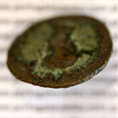 Roman coin Augustus AE As of Calagurris, Spain, C Semp Barba III & Q Baeb Flavus, Duovirs, RPC 447, Burgos 319, FAB 422