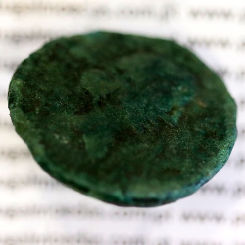 Rare roman coin of Augustus, AE As of Emerita Augusta, Legend: EMERITA AVGVSTA / PERMI CAES AVG, RPC 6 var., Burgos 1007 var.