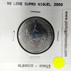Albânia 50 Leke 2000 cupro-Níquel, World Coins Albania KM 79