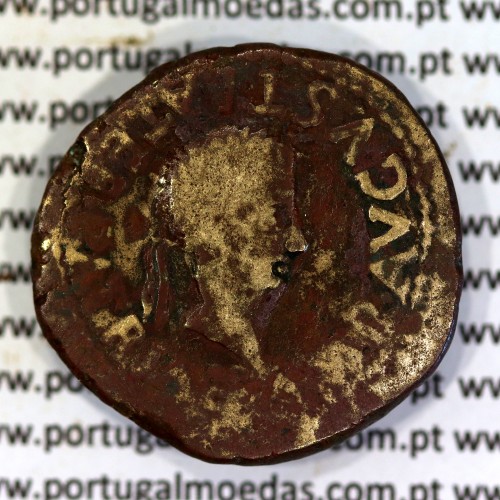 Augustus, Asse Æ, Calagurris, 27a.C. 14d.C, Legenda: IMP AVGVST PATER PATRIAE / M. CA. I. L. VALENTINO L. NOVO II. VIR, RPC 445