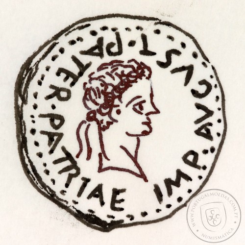 Roman Coin of Augustus, AE As of Calagurris, Duovirs L. Valentinus and L. Novus, RPC 445, Burgos 418, NG Cop 583, Paris 355