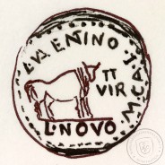 Augustus, Asse Æ, Calagurris, 27a.C. 14d.C, Legenda: IMP AVGVST PATER PATRIAE / M. CA. I. L. VALENTINO L. NOVO II. VIR, RPC 445