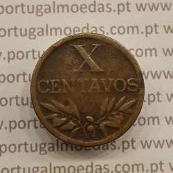 MOEDA DE DEZ CENTAVOS (X CENTAVOS) BRONZE 1945 MBC