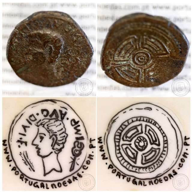 Augustus, Asse Æ, LVCO AVGVSTI, 27a.C. 14d.C, Guerra Cantábrica, Astúrias 12 a.C., Legenda: IMP.AVG.DIVI.F, RPC 4, Burgos 1705