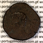 Roman coin of Augustus, Æ AS Luco Augusti 12 BC, attributed to the Cantabrian wars, IMP. AVG. DIVI. F., RPC 4, Burgos 1705