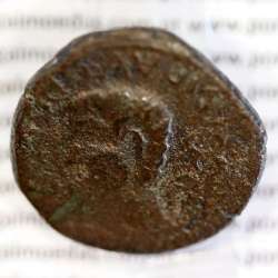Roman coin of Augustus, Æ AS Luco Augusti 12 BC, attributed to the Cantabrian wars, IMP. AVG. DIVI. F., RPC 4, Burgos 1705