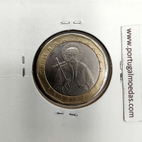 Bulgária 1 Lev 2002 Bimetálica, World Coins Bulgaria KM 254
