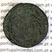 Roman coin of Augustus, AE As of Ebora, Portugal, PERM CAES AVG P M / LIBERAL IVLIAE EBOR, very rare, Burgos 902, Gomes 01.02