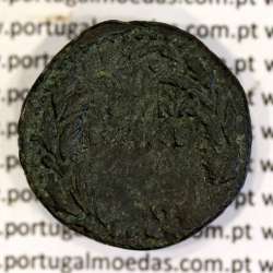 Roman coin of Augustus, AE As of Ebora, Portugal, PERM CAES AVG P M / LIBERAL IVLIAE EBOR, very rare, Burgos 902, Gomes 01.02