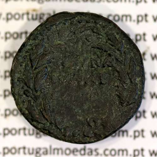 Roman coin of Augustus, AE As of Ebora, Portugal, PERM CAES AVG P M / LIBERAL IVLIAE EBOR, very rare, Burgos 902, Gomes 01.02
