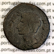Augustus, Moeda Asse Bronze, 12 a.C., PERM CAES AVG PM / LIBERAL IVLIAE EBOR, (Legenda 3 linhas RARA), Burgos 902, Gomes 01.02
