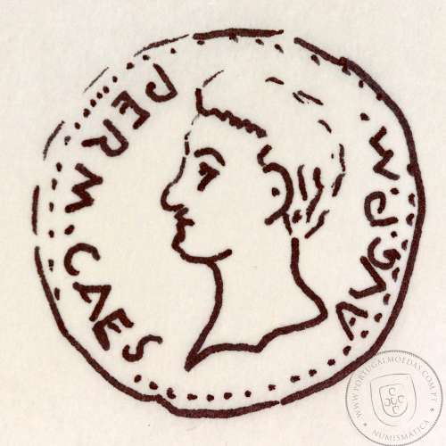 Roman coin of Augustus, AE As of Ebora, Portugal, PERM CAES AVG P M / LIBERAL IVLIAE EBOR, very rare, Burgos 902, Gomes 01.02
