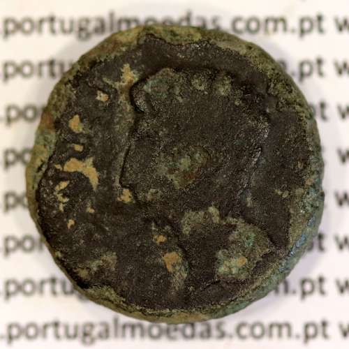 Augustus, Asse Bronze, EBORA, 12 a.C., PERM CAES AVG PM / LIBERAL ITATIE IVLIAE EBOR, Legenda 4 linhas, Burgos 901, Gomes 01.01