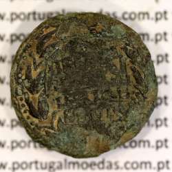 Augustus, Asse Bronze, EBORA, 12 a.C., PERM CAES AVG PM / LIBERAL ITATIE IVLIAE EBOR, Legenda 4 linhas, Burgos 901, Gomes 01.01