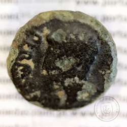 Roman coin of Augustus, AE As Ebora, Portugal, PERM CAES AVG P M / LIBERAL ITATIE IVLIAE EBOR, Burgos 901, Gomes 01.01, RIC 51