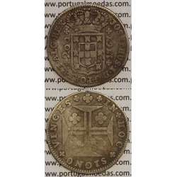 MOEDA 12 VINTÉNS PRATA 1767 (BC) JOSEPHUS / COROA 5 ARCOS / LEGENDA PEQUENA