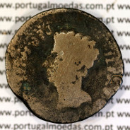 Augustus, Dupôndio Bronze, EBORA, 12 a.C., PERMISSV CAESARIS AVGVSTI PM / LIBERALITATIS IVL EBOR, Gomes 02.02 extremamente Rara