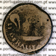 Augustus, Dupôndio Bronze, EBORA, 12 a.C., PERMISSV CAESARIS AVGVSTI PM / LIBERALITATIS IVL EBOR, Gomes 02.02 extremamente Rara