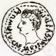 Augustus, Moeda Dupôndio Bronze, 12 a.C., PERMISSV CAESARIS AVGVSTI PM / LIBERALITATIS IVL EBOR, Gomes 02.02 extremamente Rara