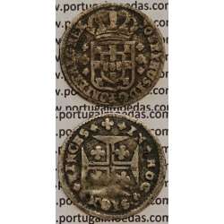 MOEDA 6 VINTÉNS PRATA 1750-1777 (BC) JOSEPHUS / FLORÕES JUNTO AO CENTRO DA CRUZ