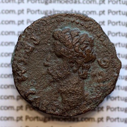 Augustus, Asse Bronze, Colonia Patricia, Imperador Augusto, (20 a.C. a 18 a.C.), Legenda: PERM. CAES AVG/ COLONIA PATRICIA