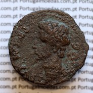 Roman coin of Augustus, AE As of Colonia Patricia, Hispania, Legend:  PERM. CAES AVG/ COLONIA PATRICIA, RPC 129, Burgos 1989