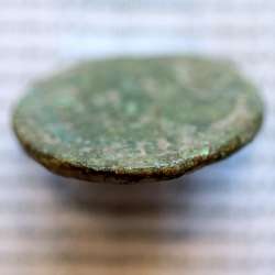 Roman coin of Augustus, AE As of Colonia Patricia, Hispania, Legend:  PERM. CAES AVG/ COLONIA PATRICIA, RPC 129, Burgos 1989