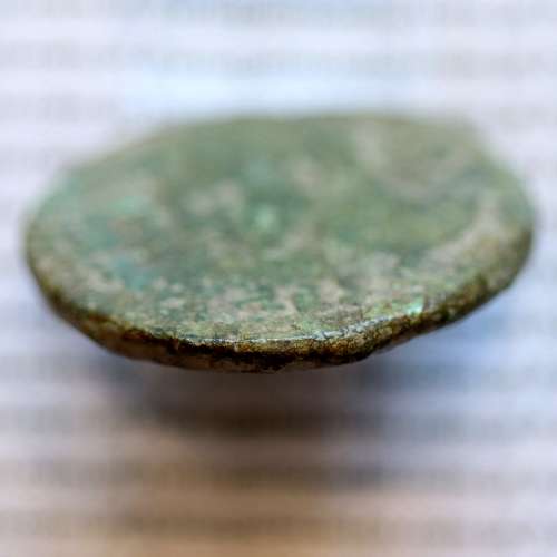 Roman coin of Augustus, AE As of Colonia Patricia, Hispania, Legend:  PERM. CAES AVG/ COLONIA PATRICIA, RPC 129, Burgos 1989