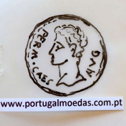 Roman coin of Augustus, AE As of Colonia Patricia, Hispania, Legend:  PERM. CAES AVG/ COLONIA PATRICIA, RPC 129, Burgos 1989