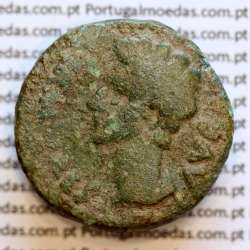 Roman coin of Augustus, AE As of Colonia Patricia, Hispania, Legend:  PERM. CAES AVG/ COLONIA PATRICIA, RPC 129, Burgos 1989