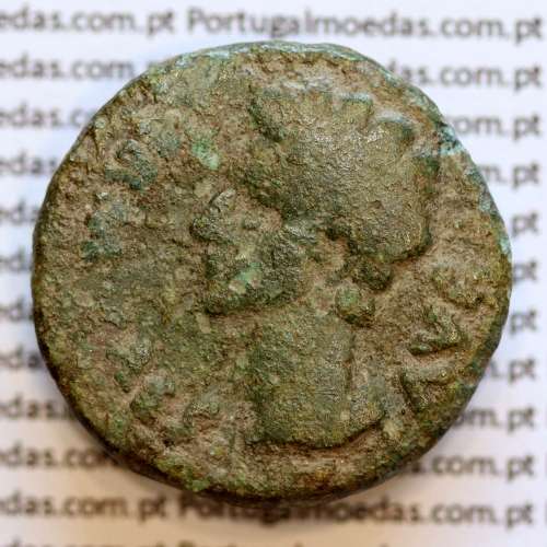 Roman coin of Augustus, AE As of Colonia Patricia, Hispania, Legend:  PERM. CAES AVG/ COLONIA PATRICIA, RPC 129, Burgos 1989