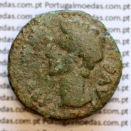 Roman coin of Augustus, AE As of Colonia Patricia, Hispania, Legend:  PERM. CAES AVG/ COLONIA PATRICIA, RPC 129, Burgos 1989