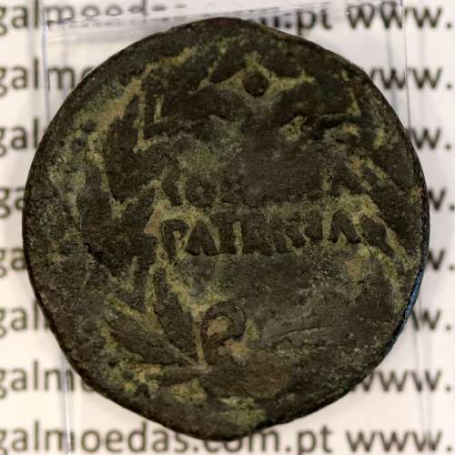 Roman coin of Augustus, AE As of Colonia Patricia, Hispania, Legend:  PERM. CAES AVG/ COLONIA PATRICIA, RPC 129, Burgos 1989