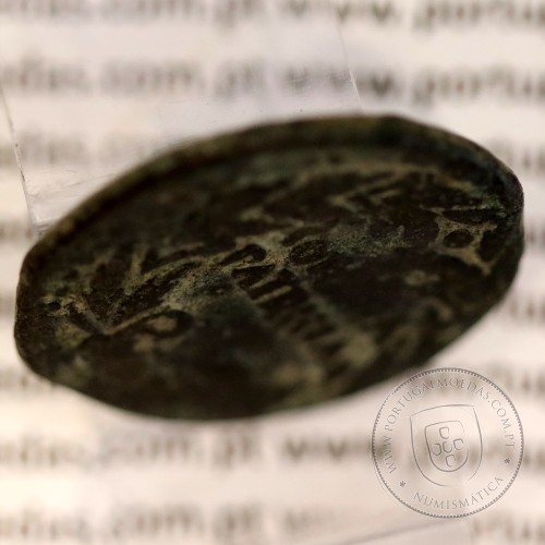 Roman coin of Augustus, AE As of Colonia Patricia, Hispania, Legend:  PERM. CAES AVG/ COLONIA PATRICIA, RPC 129, Burgos 1989