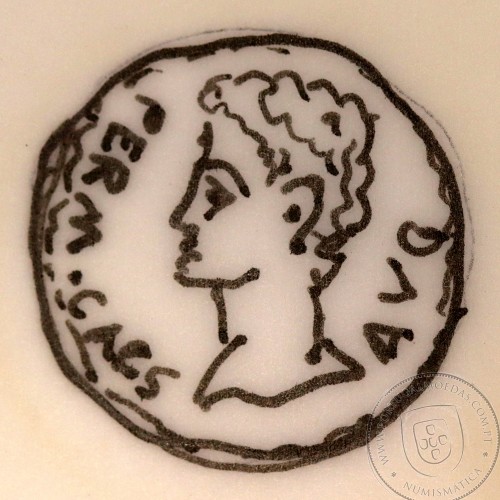 Augustus, Asse Bronze, Colonia Patricia, Imperador Augusto, (20 a.C. a 18 a.C.), Legenda: PERM. CAES AVG / COLONIA PATRICIA