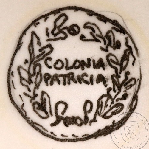 Augustus, Asse Bronze, Colonia Patricia, Imperador Augusto, (20 a.C. a 18 a.C.), Legenda: PERM. CAES AVG / COLONIA PATRICIA