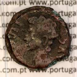 Augustus, Semisse Bronze, Colonia Patricia, (Apex e Simpulum), (20 a.C. a 18 a.C.), Legenda: PERM. CAES AVG / COLONIA PATRICIA